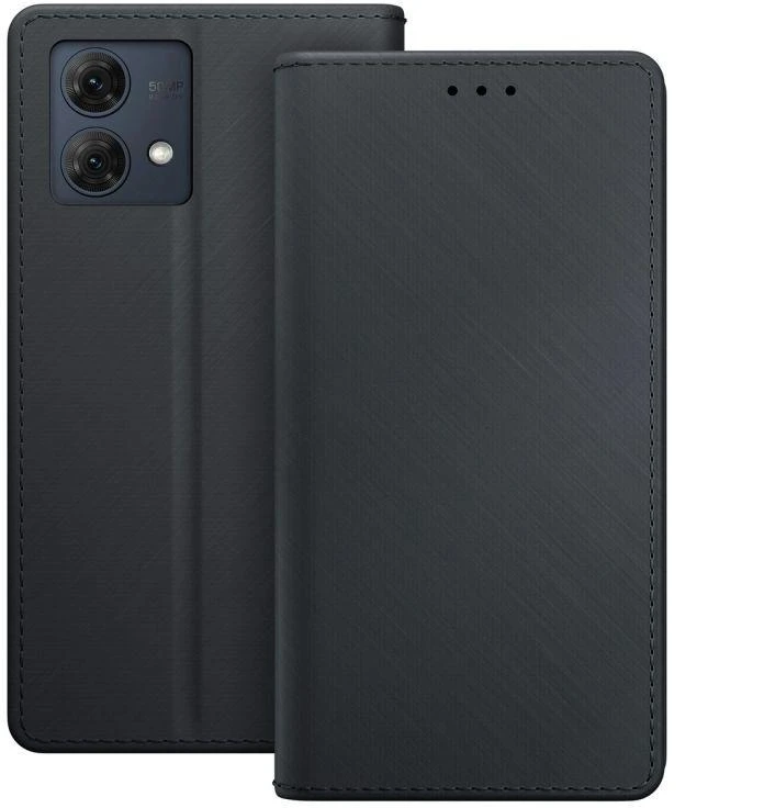 3MK Wallet Motorola Moto G84 5G dėklas telefonui juodos spalvos