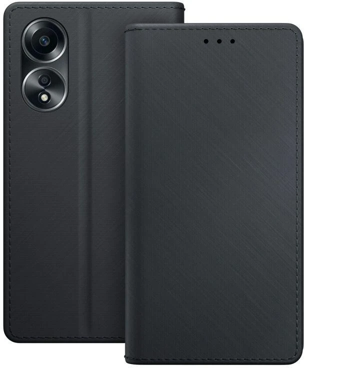 3MK Wallet Oppo A58 4G dėklas telefonui juodos spalvos