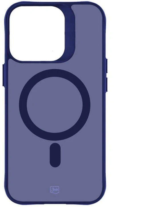 Dėklas 3Mk apsaugos 3mk dūminis „MagCase“, skirtas „iPhone 16 Pro“ – Mėlyna-permatomas
