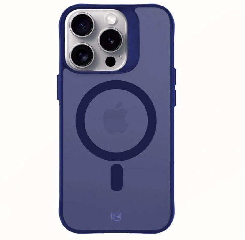 Dėklas 3Mk apsaugos 3mk dūminis „MagCase“, skirtas „iPhone 16 Pro“ – Mėlyna-permatomas