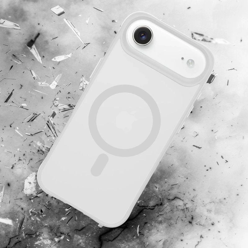 Dėklas 3Mk apsaugos 3mk dūminis „MagCase“, skirtas „iPhone Air“ – „Baltas-Translucent“