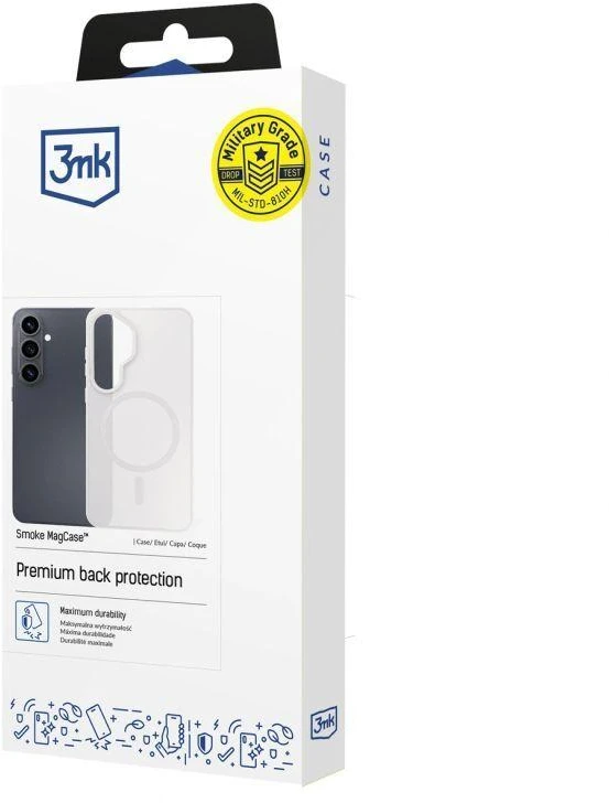 Dėklas 3Mk apsaugos 3mk dūminis „MagCase“, skirtas „iPhone Air“ – „Baltas-Translucent“
