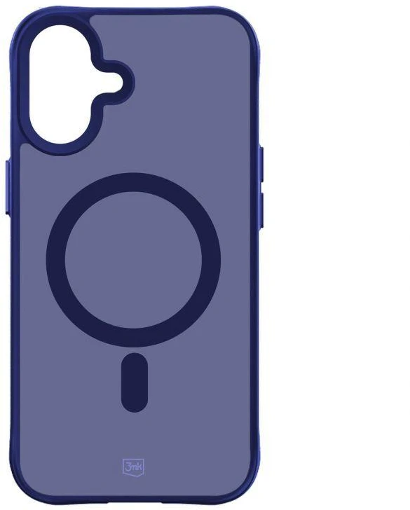 Dėklas 3Mk apsaugos 3mk dūmų spalvos „MagCase“, skirtas „iPhone 16“ – „Mėlyna-Translucent“