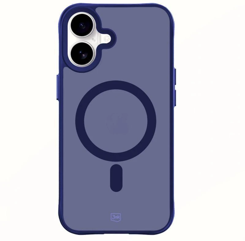 Dėklas 3Mk apsaugos 3mk dūmų spalvos „MagCase“, skirtas „iPhone 16“ – „Mėlyna-Translucent“