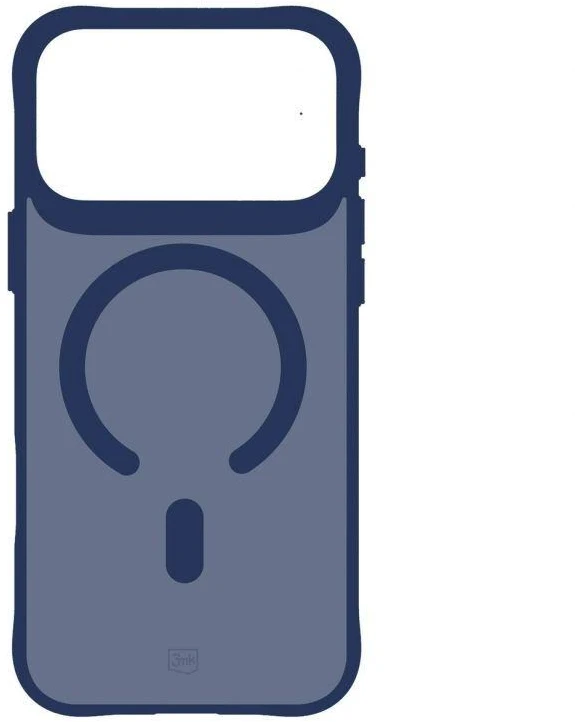 Dėklas 3Mk apsaugos 3mk dūminis „MagCase“, skirtas „iPhone 17 Pro“ – Mėlyna-permatomas