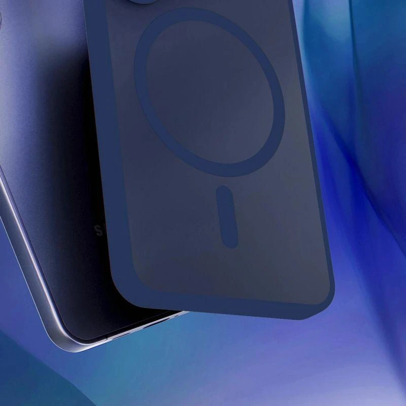 Dėklas 3Mk apsaugos 3mk dūminis „MagCase“, skirtas „iPhone 17 Pro“ – Mėlyna-permatomas