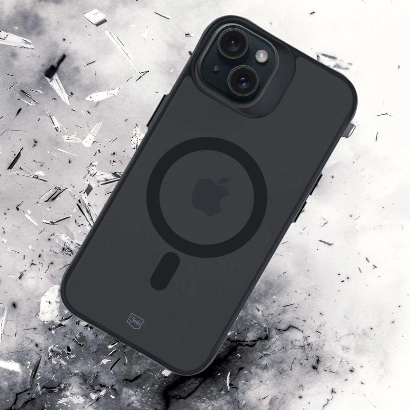 3MK dūmų spalvos MagDėklas Apple iPhone 15 Plus 6.7″