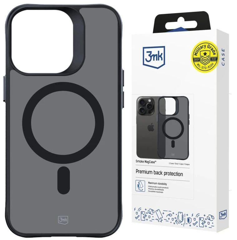 3mk Smoke MagCase with MagSafe Apple iPhone 14 Pro Max - Semi-dėklas telefonui skaidrus