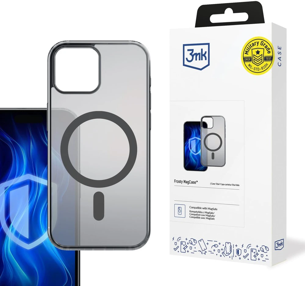 3Mk Protection 3mk Frosty MagCase iPhone 14 dėklas - Juodas