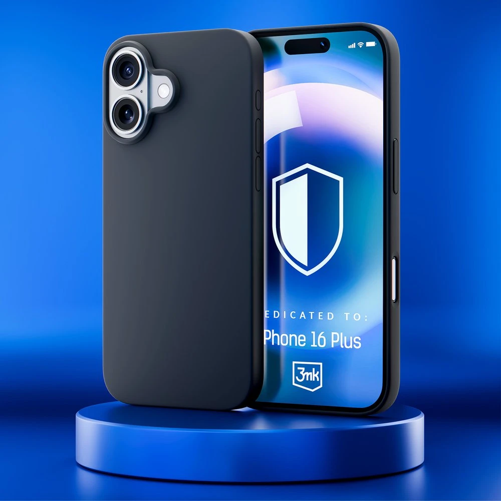 Dėklas 3Mk Protection 3mk Hardy silikoninis „MagCase“, skirtas „iPhone 16 Plus“ – pilkas