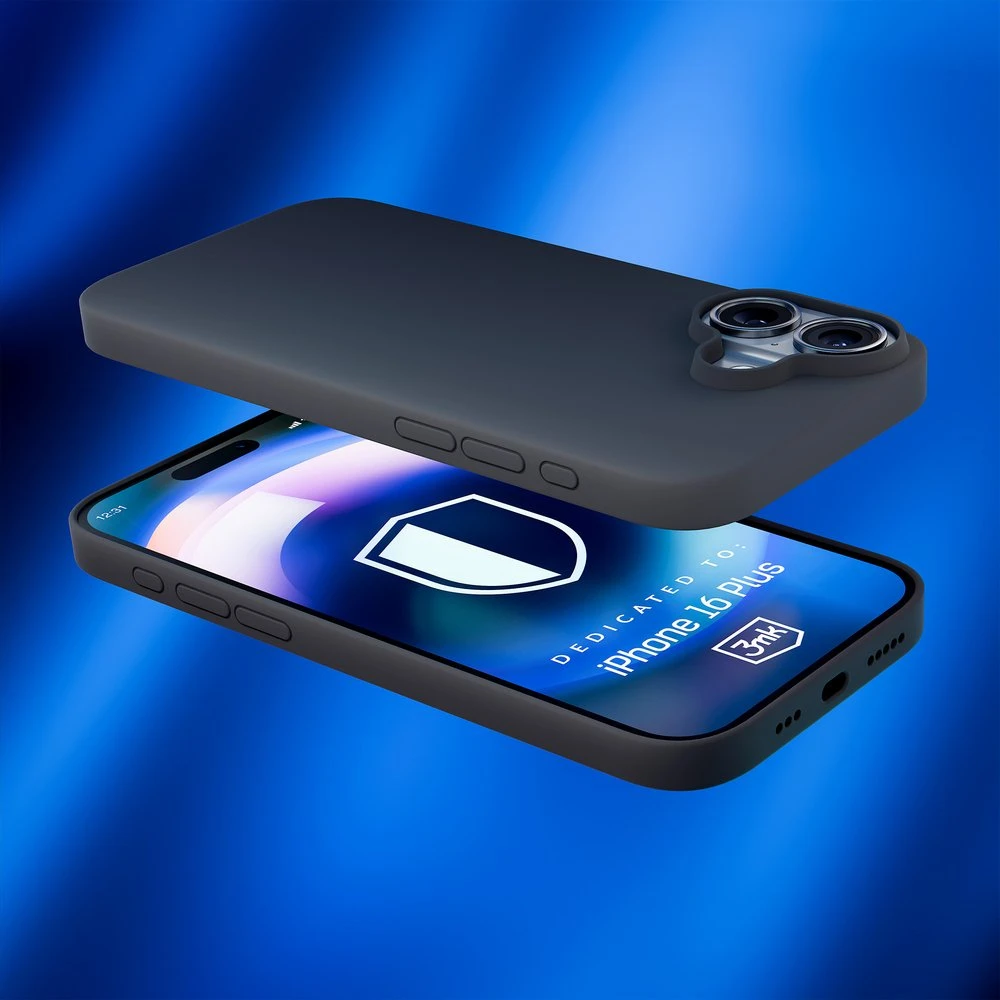 Dėklas 3Mk Protection 3mk Hardy silikoninis „MagCase“, skirtas „iPhone 16 Plus“ – pilkas