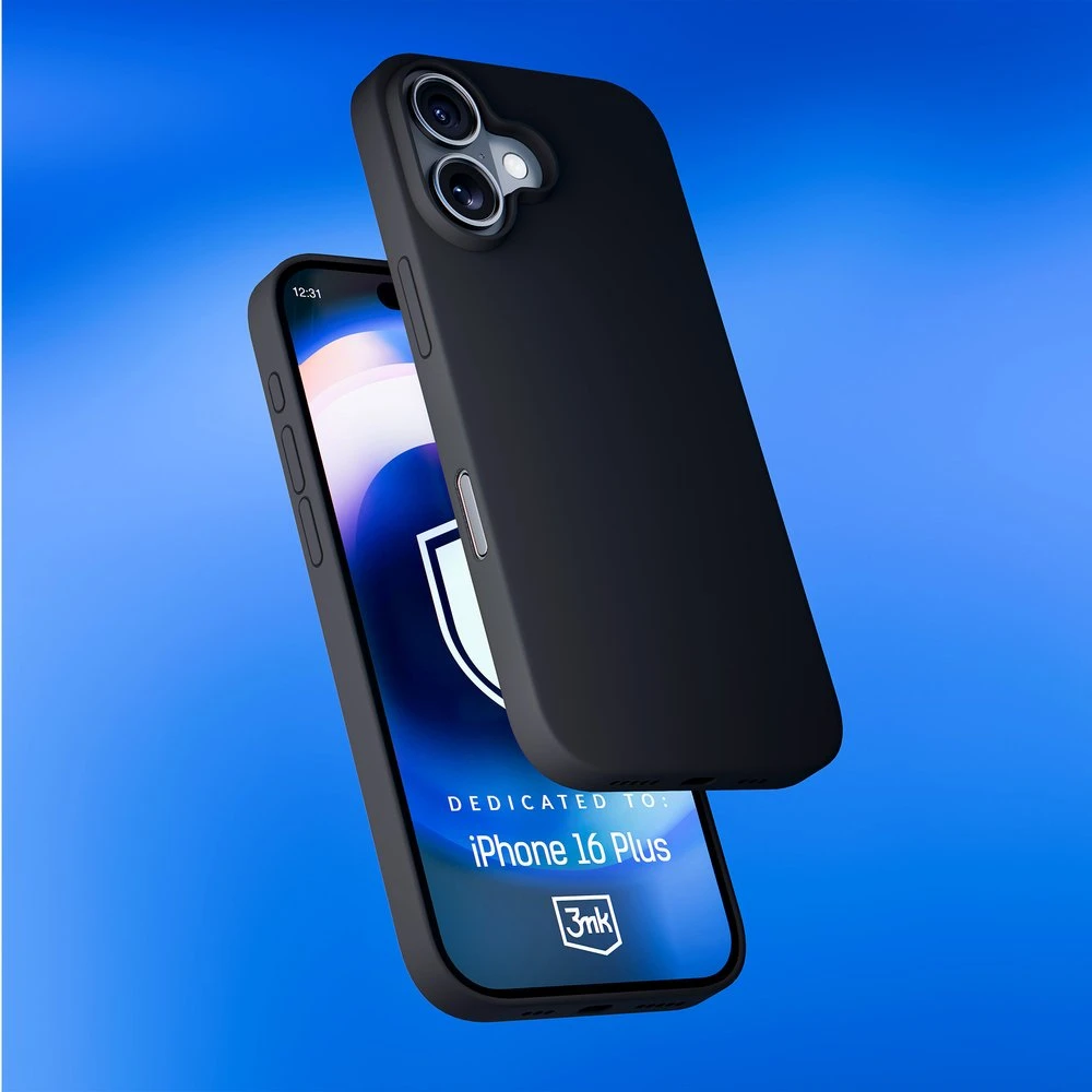 Dėklas 3Mk Protection 3mk Hardy silikoninis „MagCase“, skirtas „iPhone 16 Plus“ – pilkas