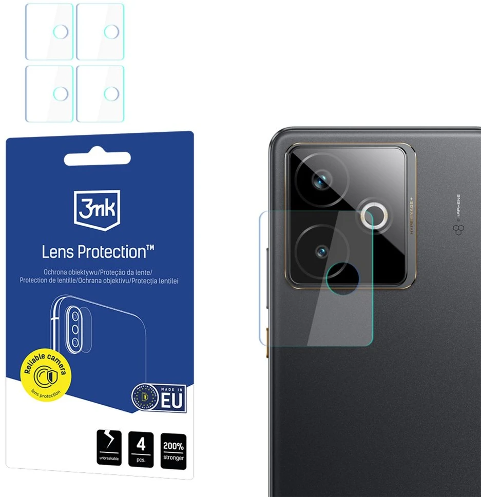 3mk hibridinis objektyvo apsaugos stiklas, skirtas „Realme GT 7T“ kameros objektyvui