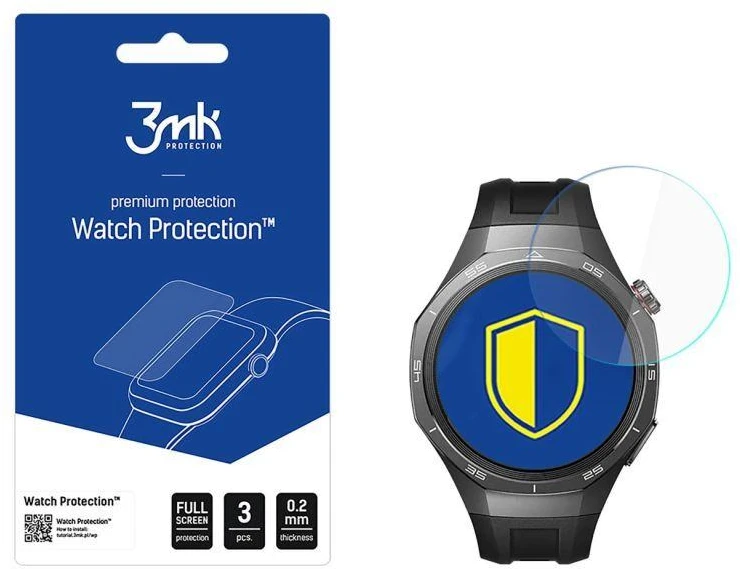 3Mk Protection Hibridinis stiklas 3mk laikrodžio apsaugai „FlexibleGlass“, skirtas „Huawei Watch GT5 Pro 46mm“