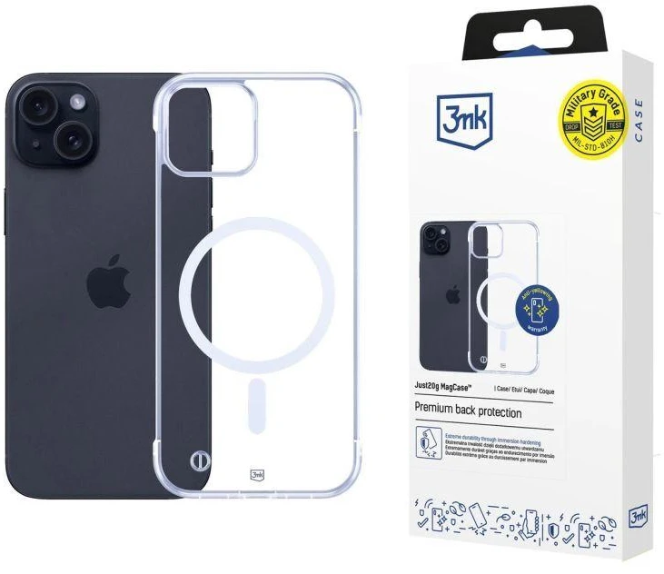 Dėklas 3Mk apsauga 3mk Just20g MagCase iPhone 15 Plus - skaidrus