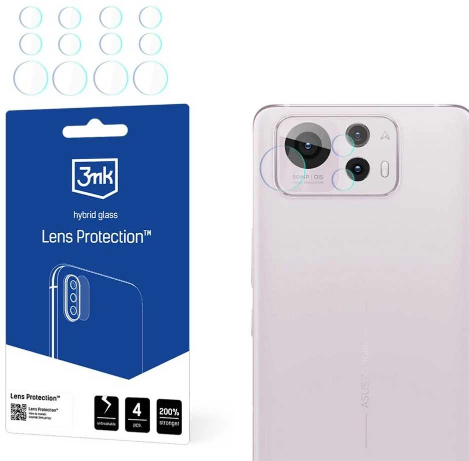 3Mk apsauga 3mk objektyvo apsauga hibridinės kameros objektyvo stiklas, skirtas Asus Zenfone 12 Ultra