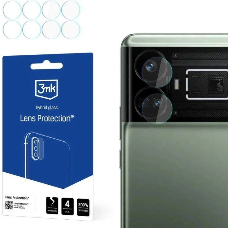 3mk Lens Protection™ hibridinis fotoaparato stiklas, skirtas Realme GT5