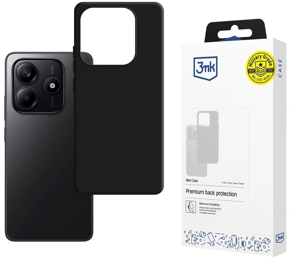 Nezatříděno 3Mk apsauginis 3mk matinis dėklas, skirtas „Infinix Smart 8“ - matinis juodas