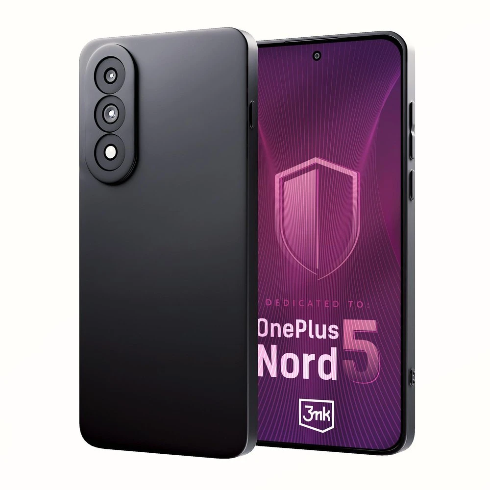 3Mk apsauginis 3mk matinis dėklas, skirtas „OnePlus Nord 5“ - matinis juodas