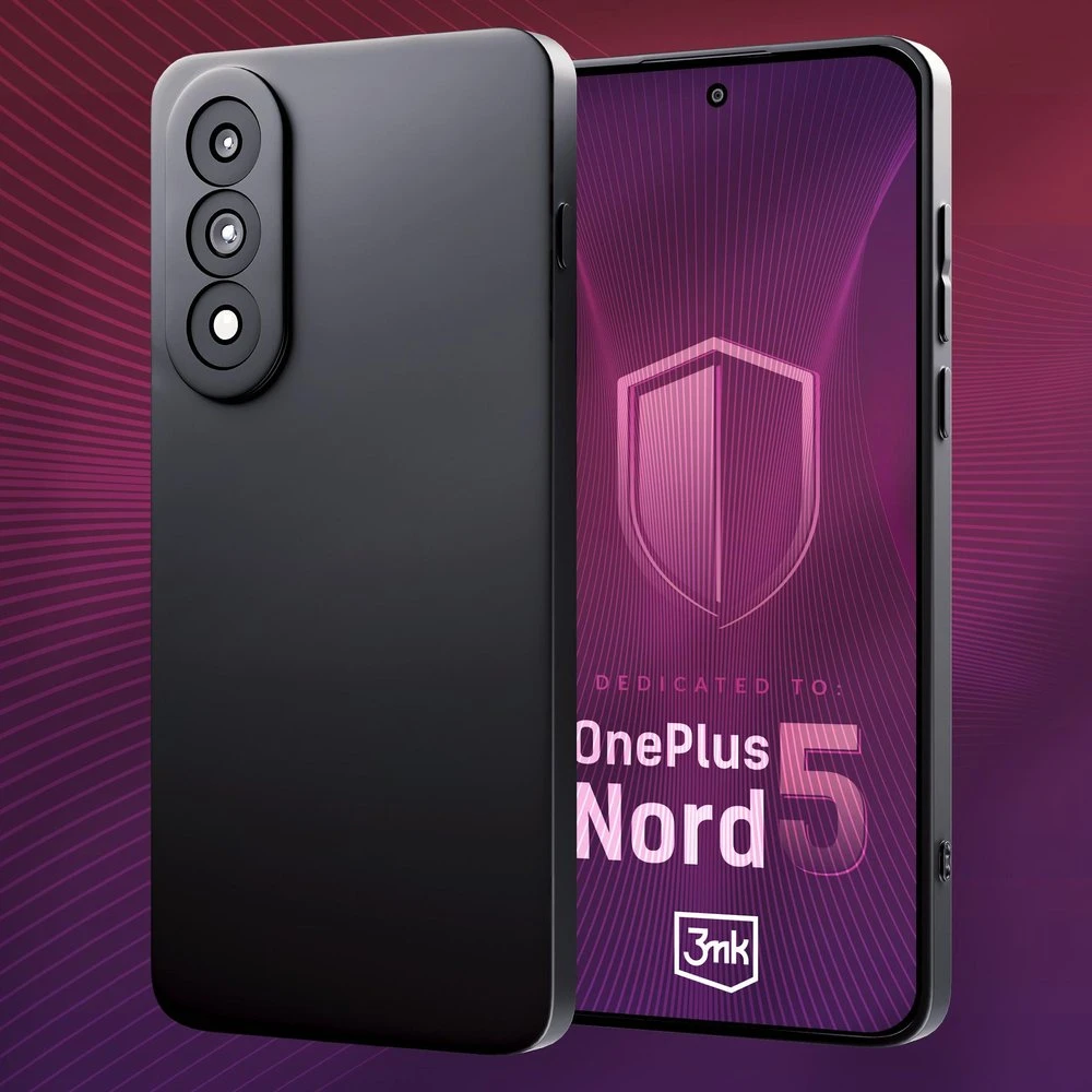 3Mk apsauginis 3mk matinis dėklas, skirtas „OnePlus Nord 5“ - matinis juodas