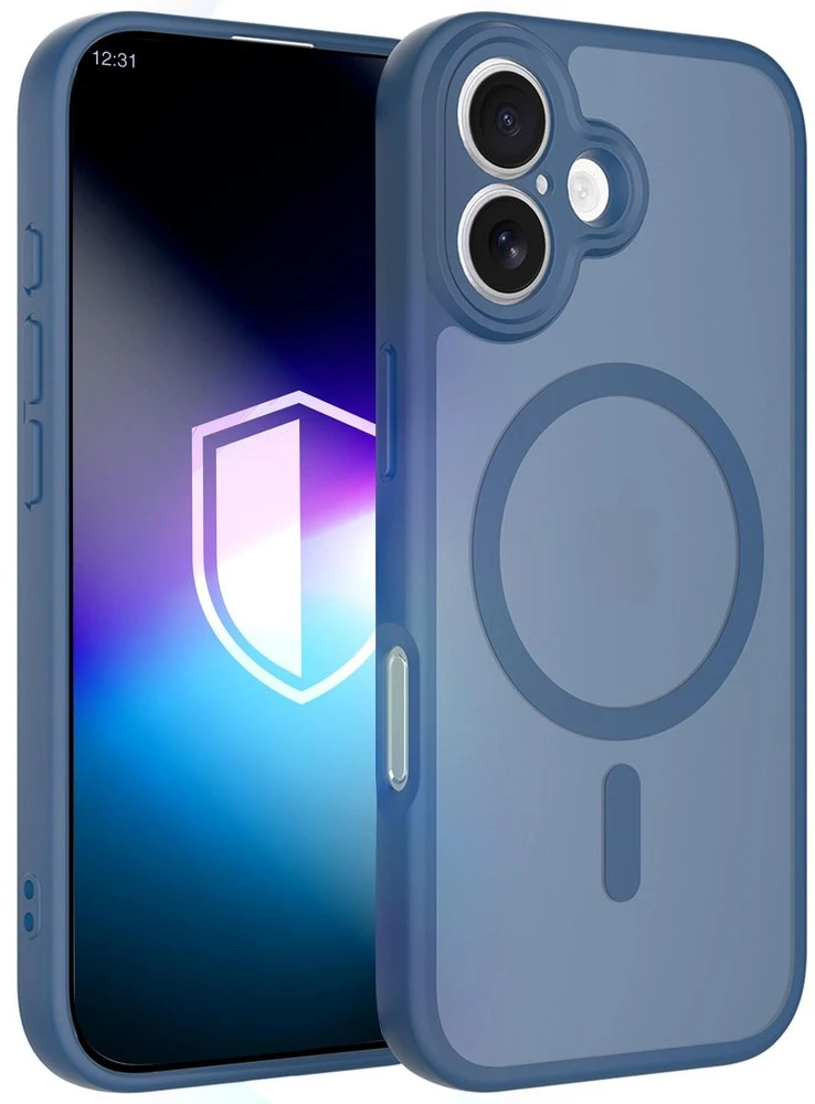 „3mk Misty MagCase“ dėklas „iPhone 17“ telefonui, mėlynas