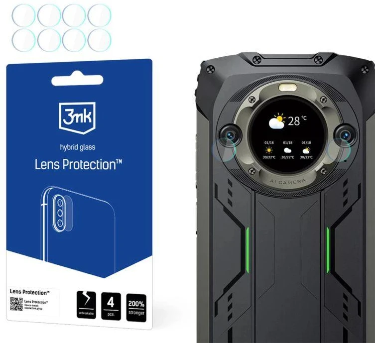 „3Mk Protection 3mk“ hibridinis objektyvo apsauginis stiklas, skirtas „Blackview BV9300 Pro“ fotoaparato objektyvui