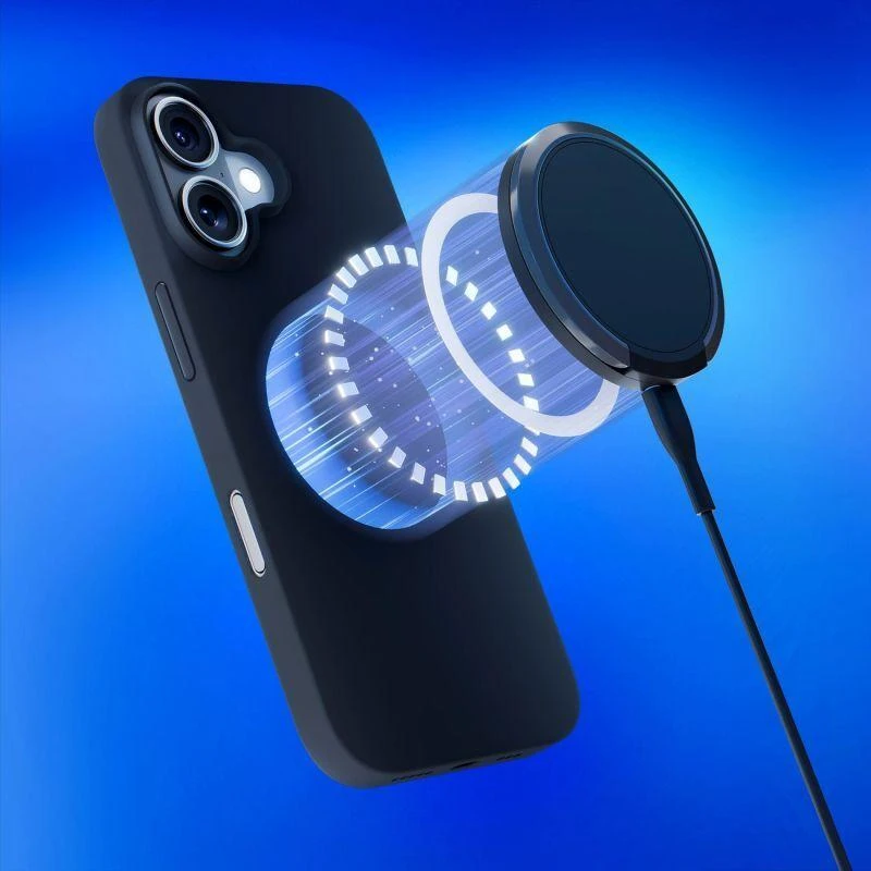 Dėklas 3Mk Protection 3mk Hardy silikoninis „MagCase“, skirtas „iPhone 16 Plus“ – pilkas