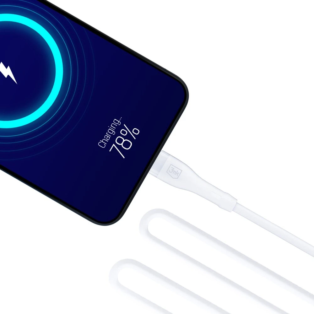 3Mk apsaugos priedai - 3mk Rayo įkroviklis 20W PD3.0 PPS USB 1C + laidas C-C 3A 60W Baltas