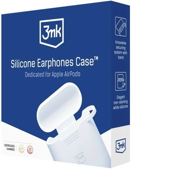 3Mk apsauginis 3mk silikoninis AirPods dėklas, skirtas AirPods Pro 3 - Baltas