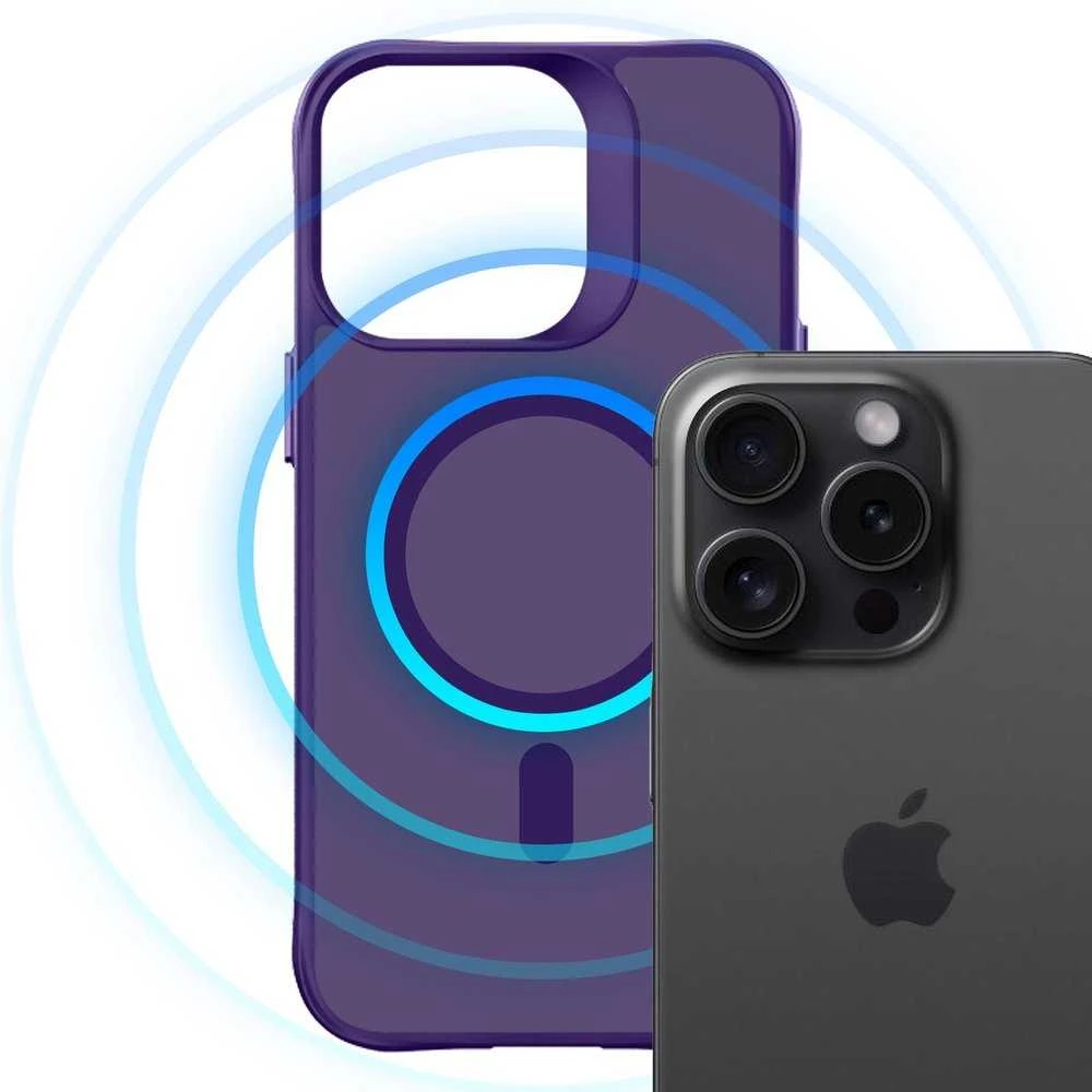 3mk Smoke MagCase dėklas iPhone 16 Pro, purpurinis
