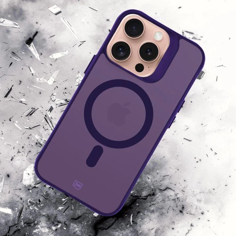 3mk Smoke MagCase dėklas iPhone 16 Pro, purpurinis