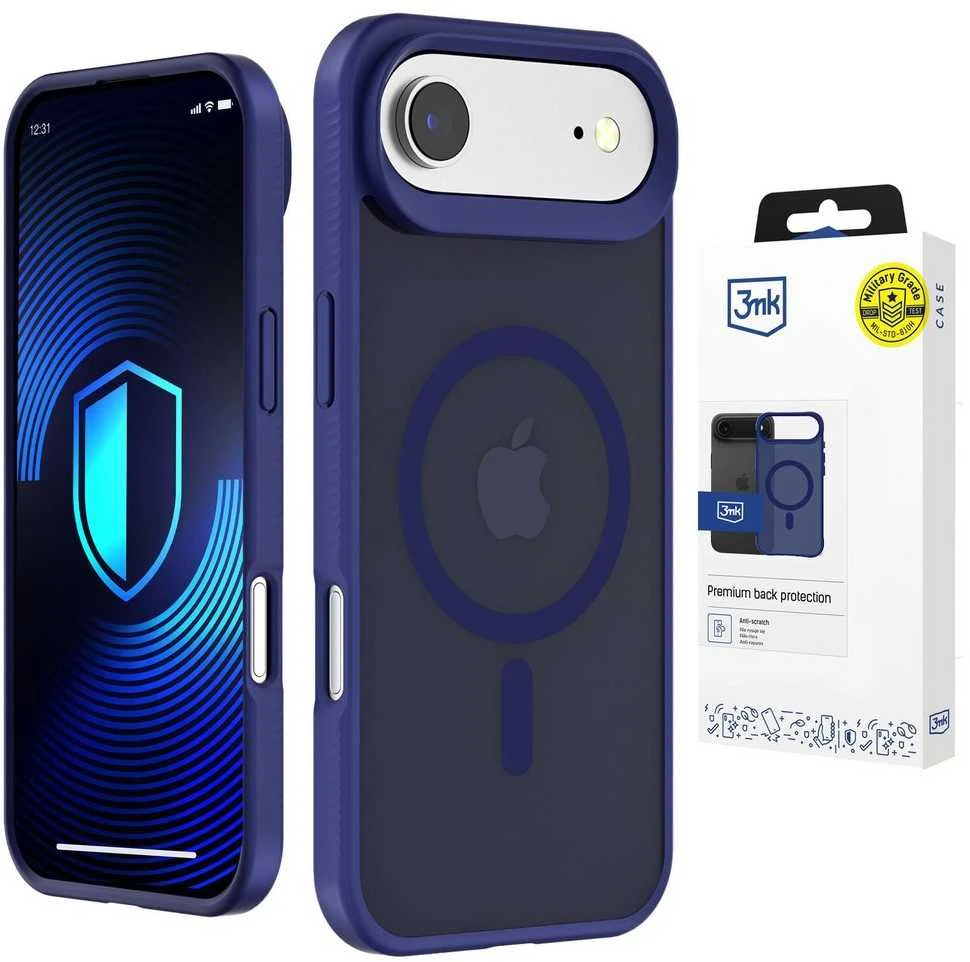 3mk Smoke MagCase dėklas iPhone Air, mėlynas