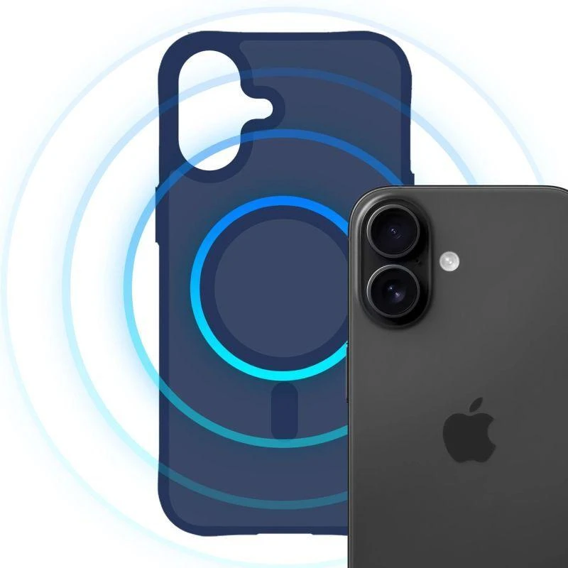 Dėklas 3Mk apsaugos 3mk dūmų spalvos „MagCase“, skirtas „iPhone 17“ – „Mėlyna-Translucent“