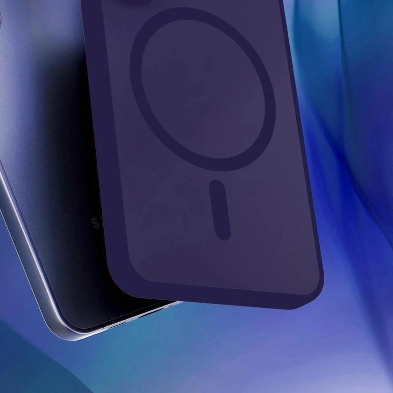 3Mk apsauginis 3mk dūminis „MagCase“ dėklas, skirtas iPhone 17 - violetinė-permatoma