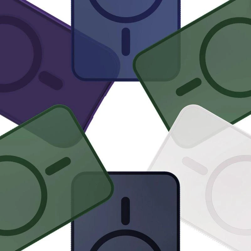3Mk apsauginis 3mk dūminis „MagCase“ dėklas, skirtas iPhone 17 - violetinė-permatoma