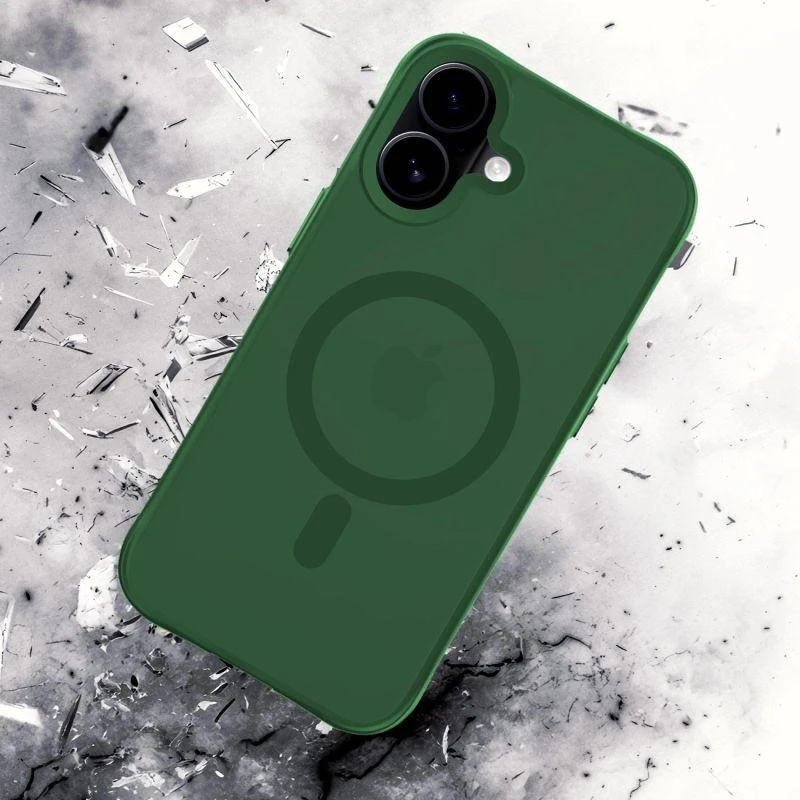 Nezatříděno 3Mk apsaugos 3mk dūminis „MagCase“ dėklas, skirtas iPhone 17 - Žalias-Translucent