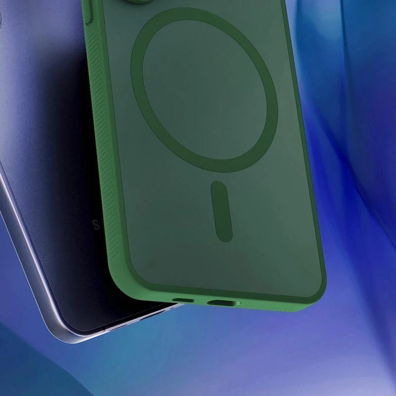 Dėklas 3Mk apsaugos 3mk dūminis „MagCase“, skirtas „iPhone 16 Pro Max“ - Žalias-permatomas