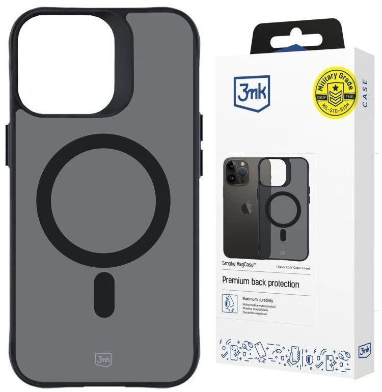 3mk Smoke MagCase with MagSafe Apple iPhone 14 Pro - Semi-dėklas telefonui skaidrus