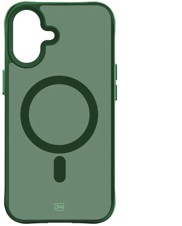 3Mk apsaugos 3mk dūminis „MagCase“ dėklas, skirtas iPhone 16 - Žalias-Translucent