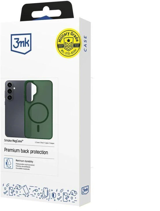 3Mk apsaugos 3mk dūminis „MagCase“ dėklas, skirtas iPhone 16 - Žalias-Translucent