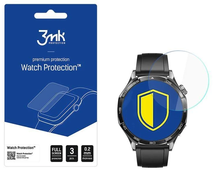 3Mk apsauga „Huawei Watch GT 5 Active 46mm“ – 3mk laikrodžio apsauga su „FlexibleGlass“