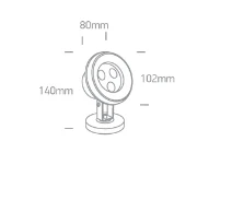 3W LED baseino šviestuvas, nerūdijančio plieno sp., 3000K, IP68, 69064A/W