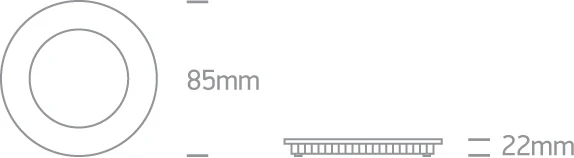 3W LED įleidžiama panelė, juoda, 3000/4000/5700K, 10103FA/B/V