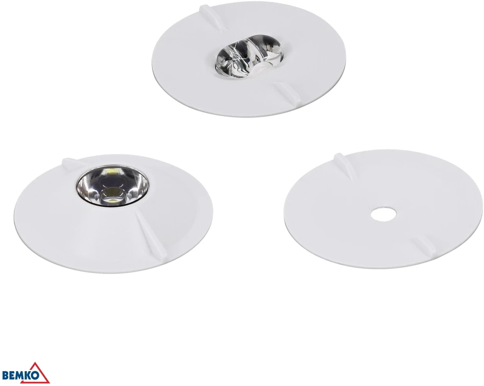 3W LED įleidžiamas avarinis šviestuvas TOLER, baltas, 6000K, 3h veikimas autonominiu režimu