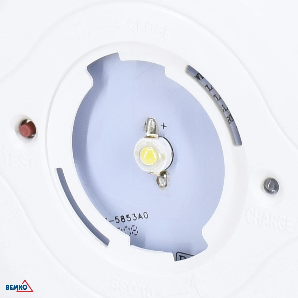3W LED įleidžiamas avarinis šviestuvas TOLER, baltas, 6000K, 2h veikimas autonominiu režimu, 120°