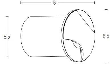 3W LED įleidžiamas į žemę lauko šviestuvas, juodas, 3000K, E301