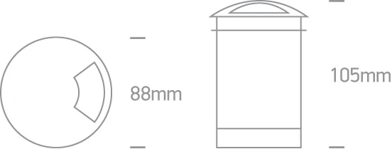 3W LED įleidžiamas į žemę šviestuvas, aliuminio sp., 3000K, 69016B/W