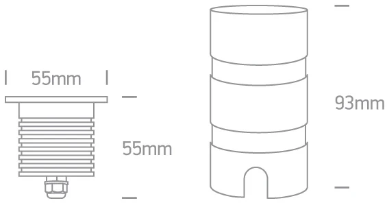 3W LED įleidžiamas į žemę šviestuvas, aliuminio sp., 3000K, 69056A/W