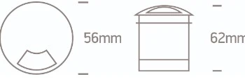3W LED įleidžiamas į žemę šviestuvas, aliuminio sp., 3000K, IP67, 69015A/AL/W