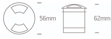 3W LED įleidžiamas į žemę šviestuvas, aliuminio sp., 3000K, IP67, 69015B/AL/W